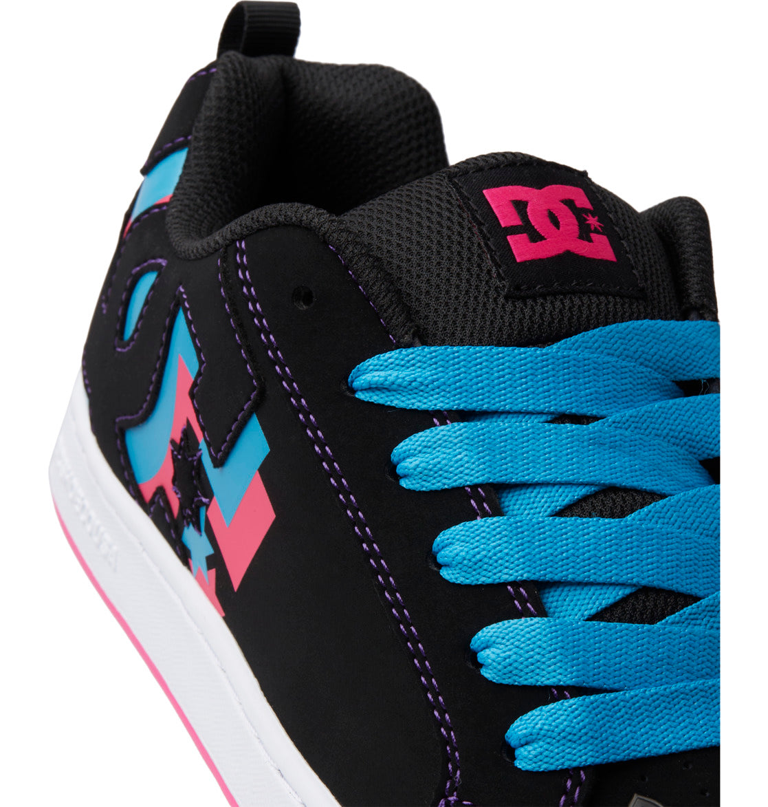 DC Court Graffik Women Sneakers Black Blue Pink | US-8945JFG