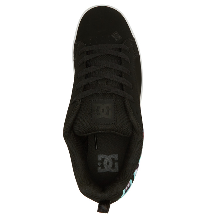 DC Court Graffik Women Sneakers Black / Blue | US-3207QOU