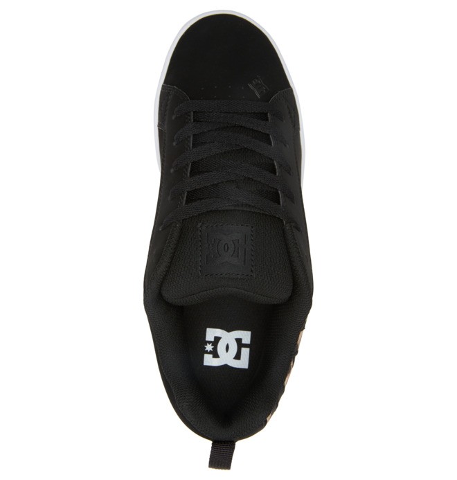 DC Court Graffik Women Sneakers Black / White / Leopard | US-4891HYK