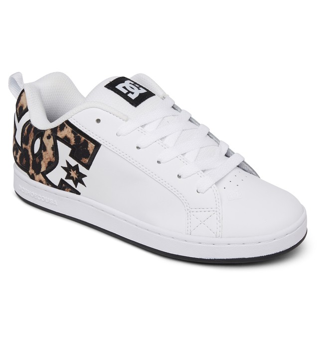 DC Court Graffik Women Sneakers White/Leopard | US-3810TLB