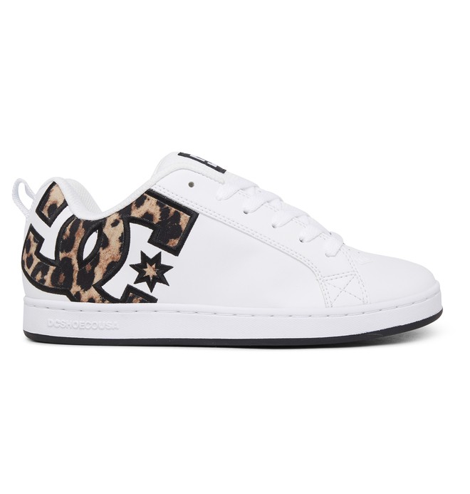 DC Court Graffik Women Sneakers White/Leopard | US-3810TLB