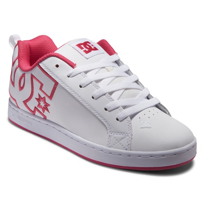 DC Court Graffik Women Sneakers White / Pink | US-7152QJC