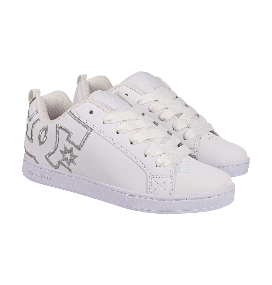 DC Court Graffik Women Sneakers White / Silver | US-4295IOE