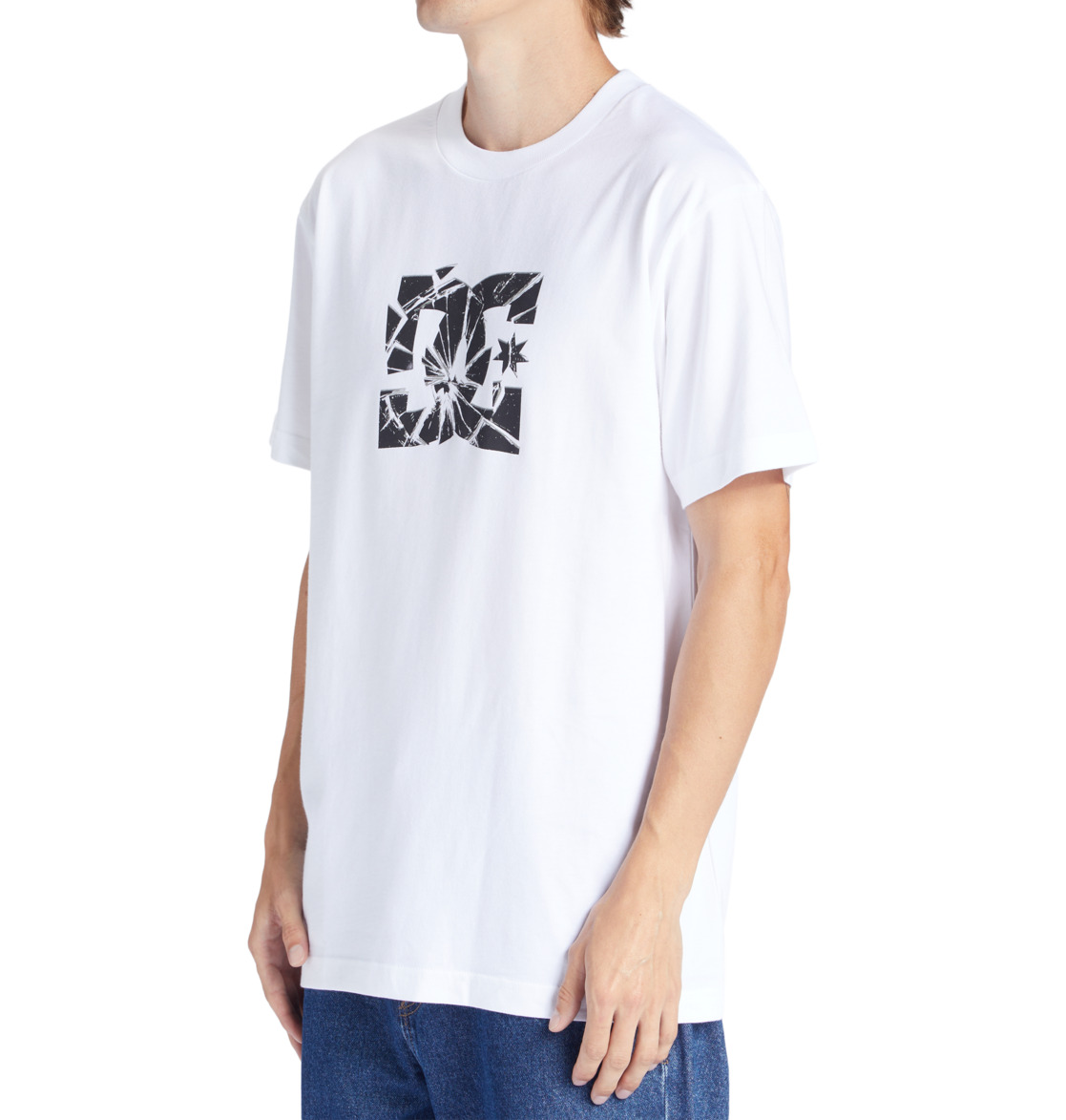 DC Crushed Glass Men T-Shirt White | US-5246TXN