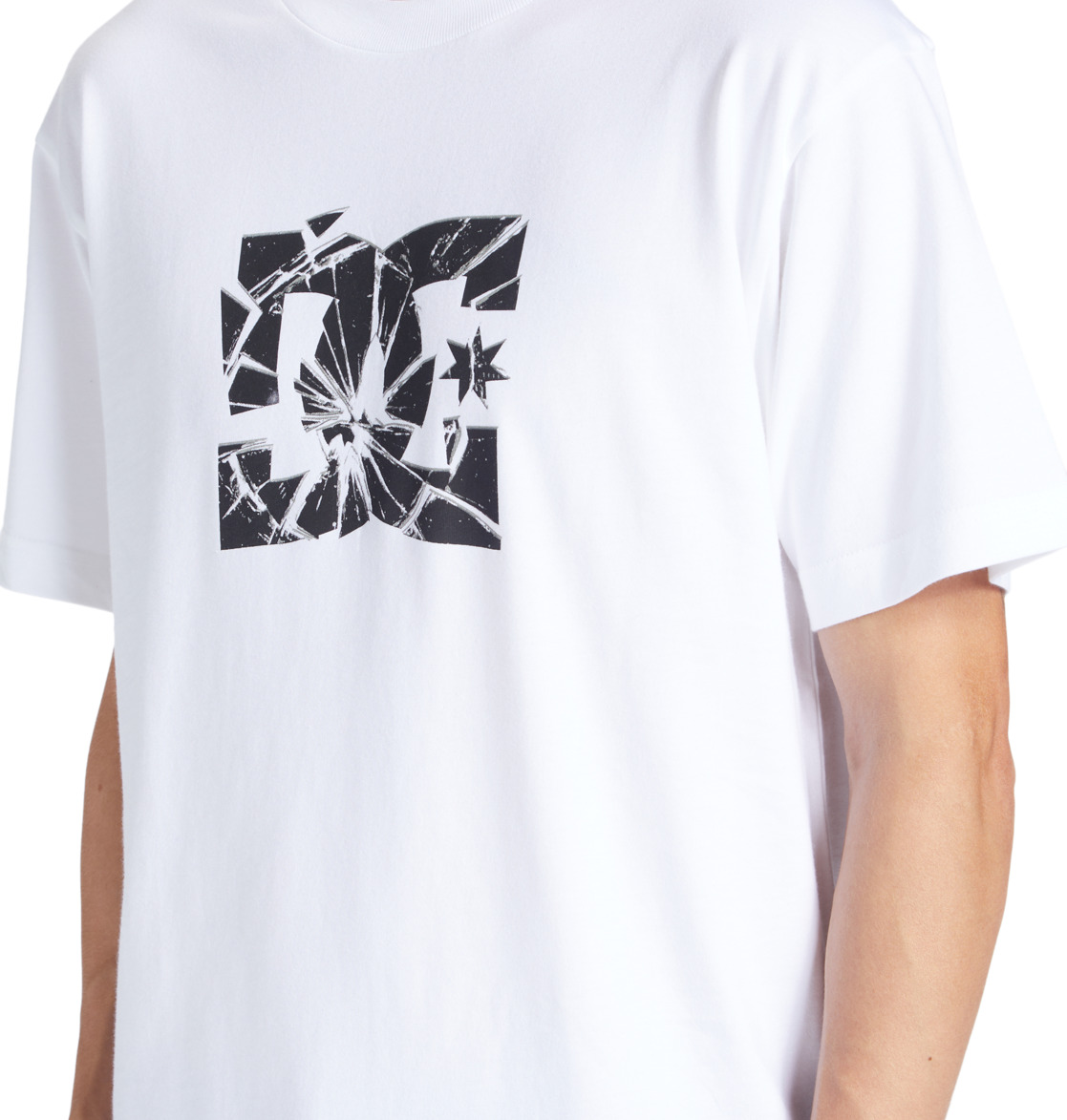 DC Crushed Glass Men T-Shirt White | US-5246TXN