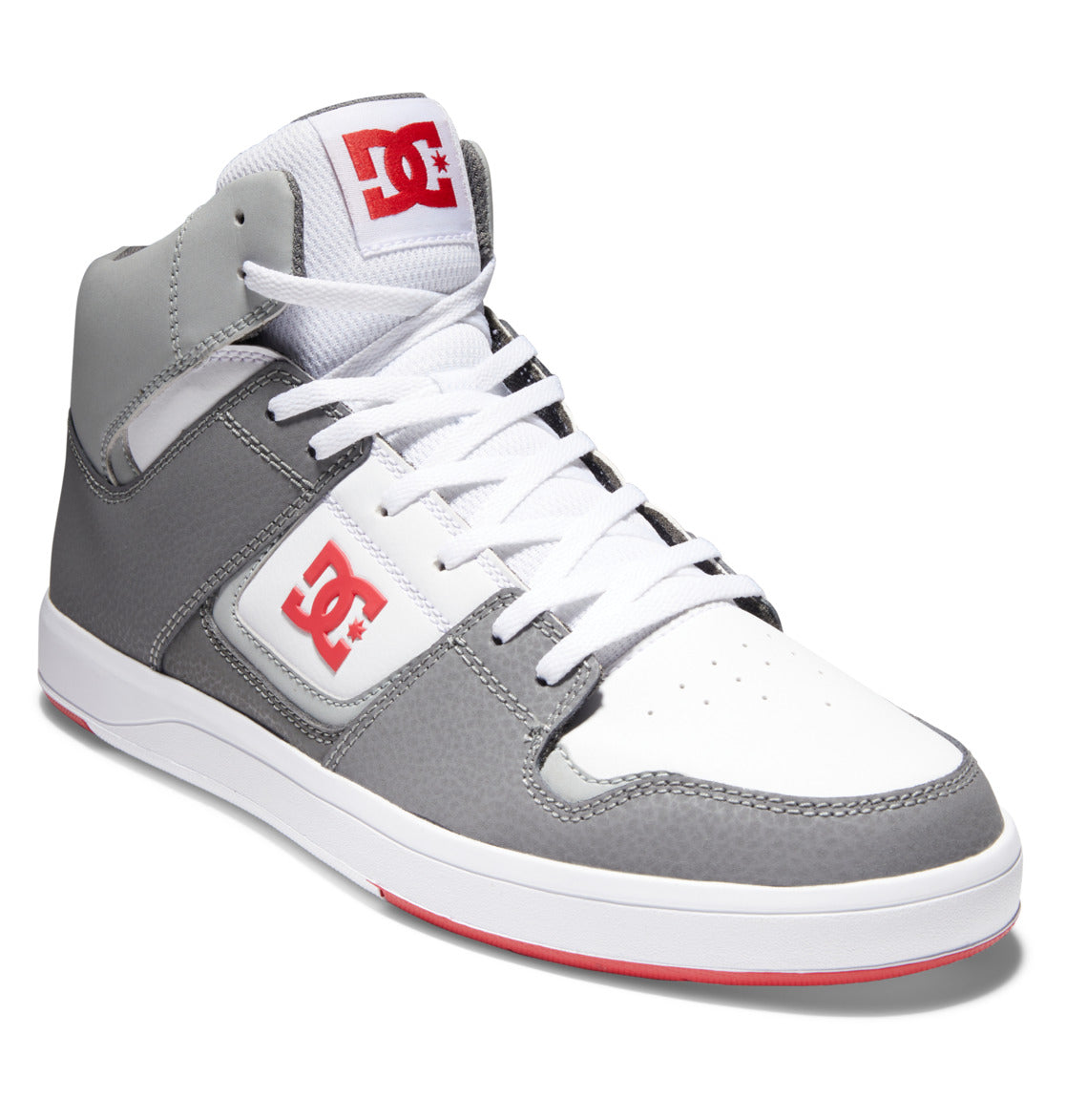 DC Cure High-Top Men Sneakers White / Grey / Red | US-4120LUY