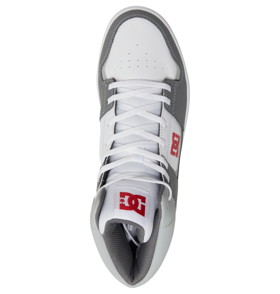 DC Cure High-Top Men Sneakers White / Grey / Red | US-4120LUY