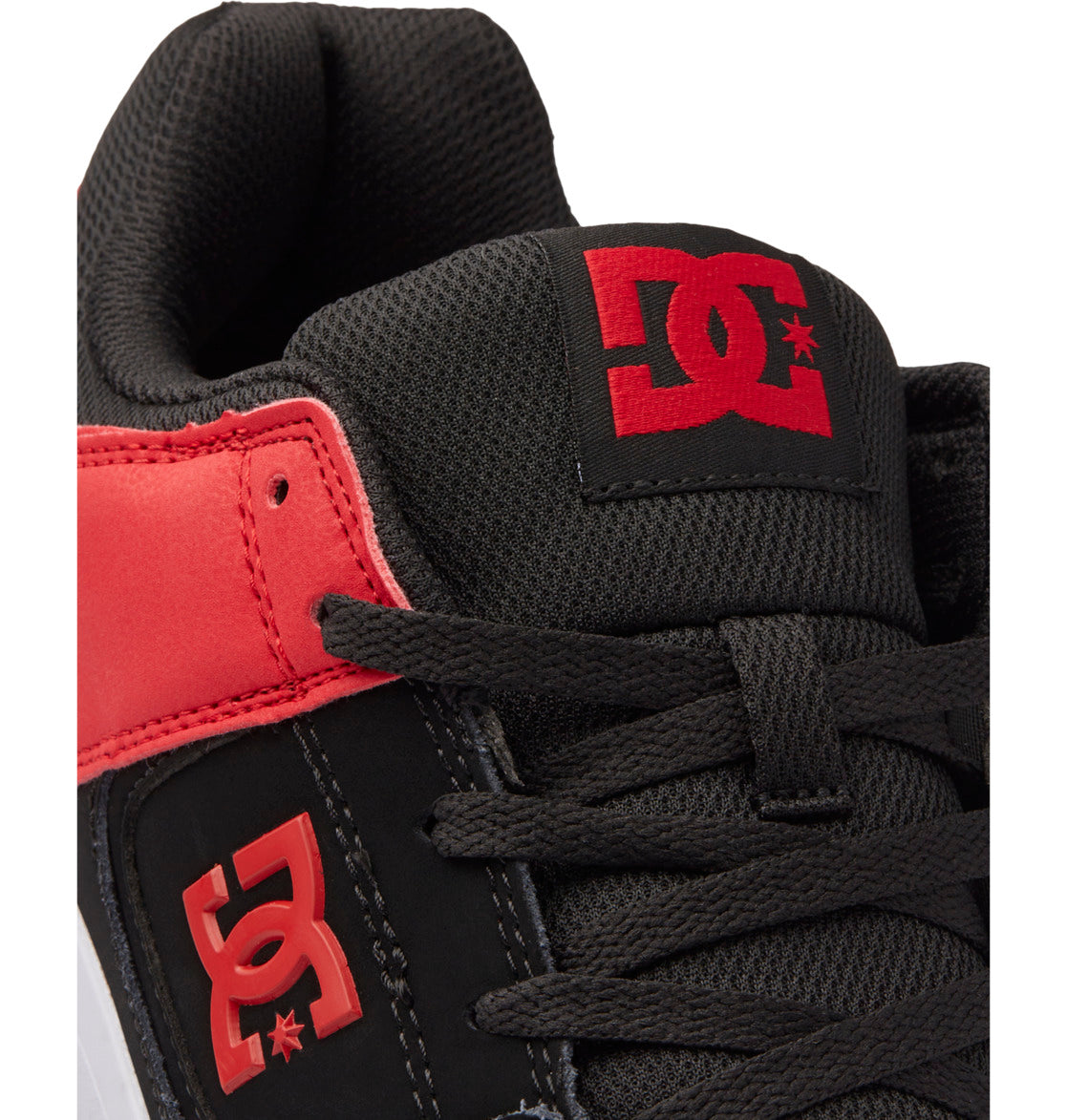 DC Cure Men Sneakers Black / Red / Black | US-9835JTV