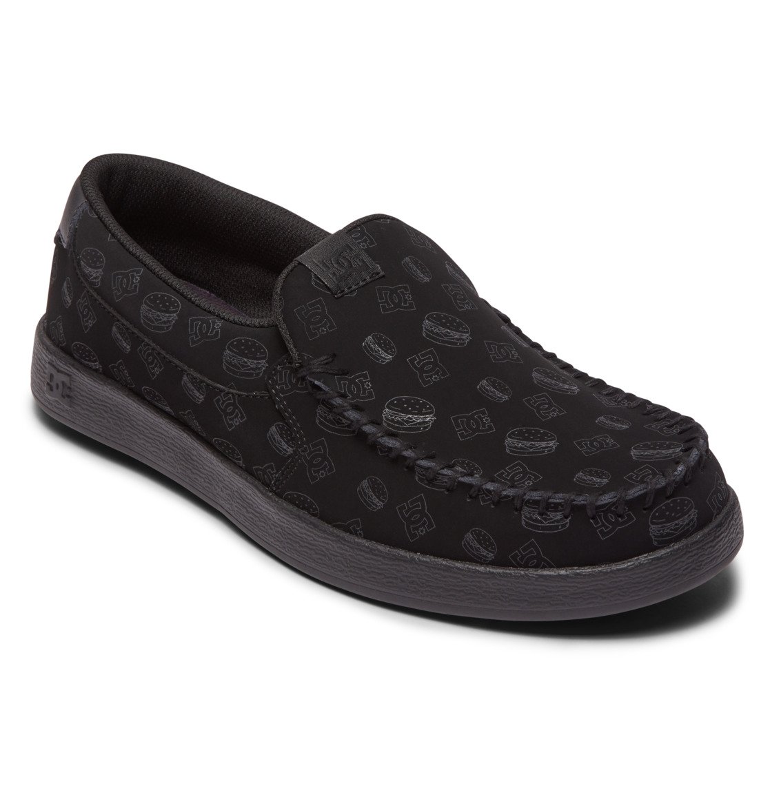 DC DC x Bobs Burgers Villain Leather Men Slip On Shoes Black / Grey | US-5849BGP