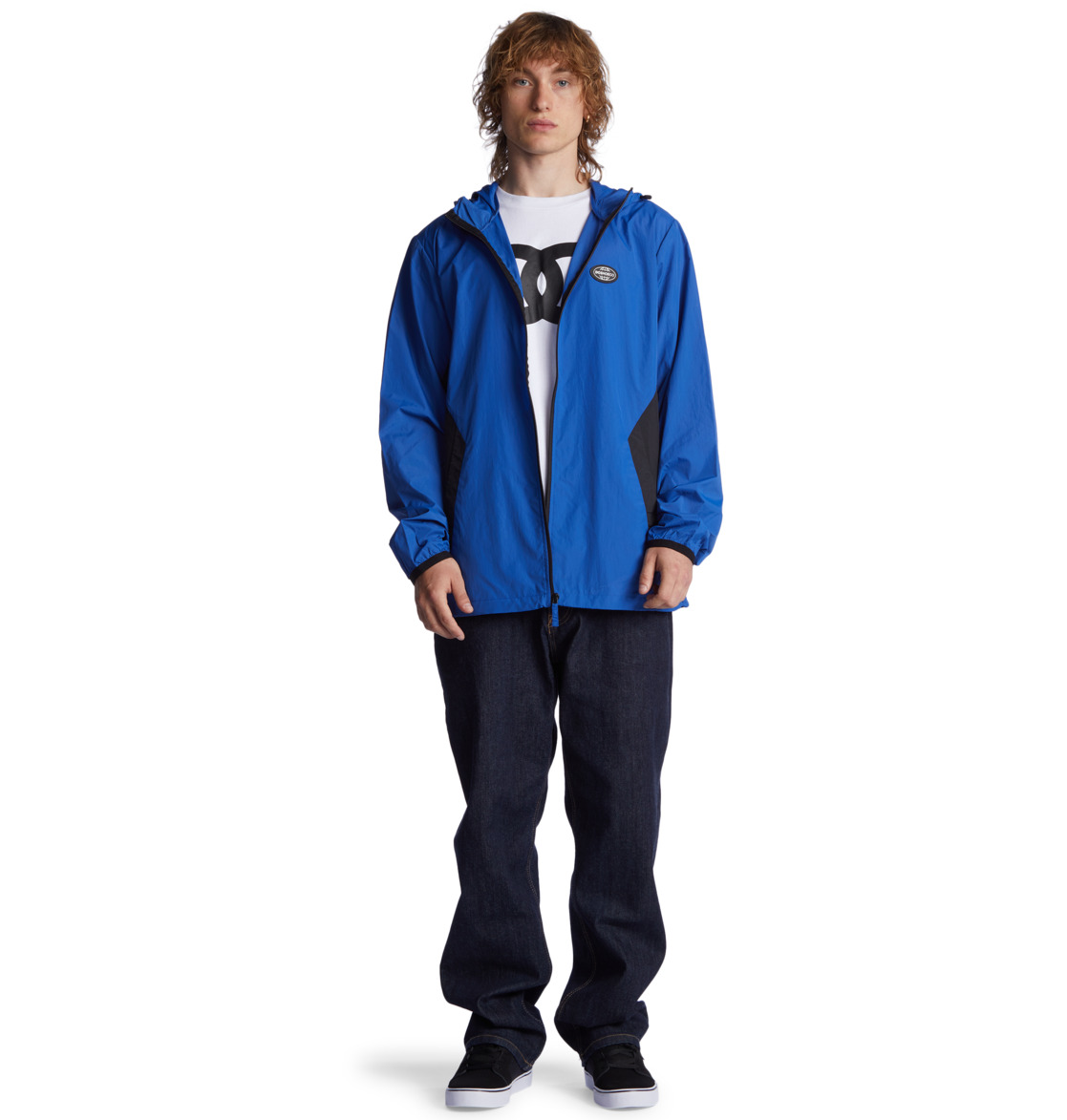 DC Define Block Water-Resistant Windbreaker Men Jackets Blue | US-3512HRT