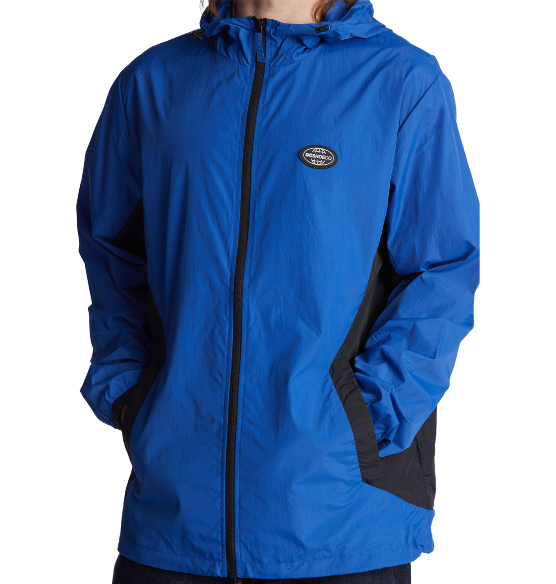 DC Define Block Water-Resistant Windbreaker Men Jackets Blue | US-3512HRT