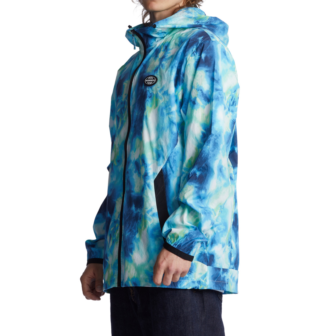 DC Define Print Water-Resistant Windbreaker Men Jackets Green Blue | US-2140NJD