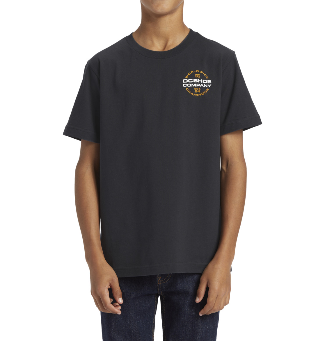 DC Eurostep Kids' T-Shirt Ebony | US-0923YMG