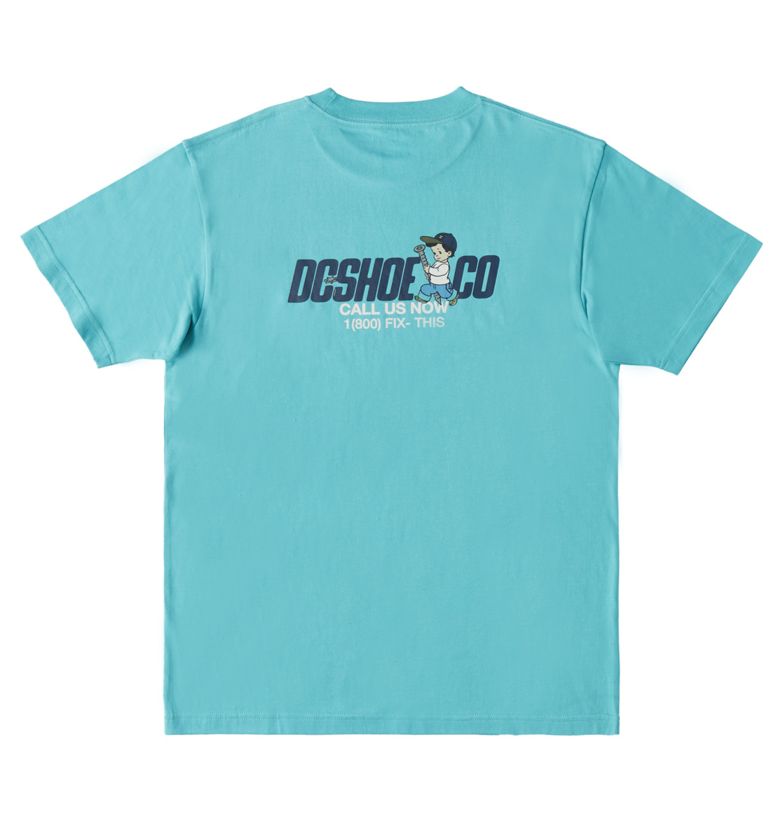 DC Fixer Upper Men T-Shirt Turquoise | US-4586EVG