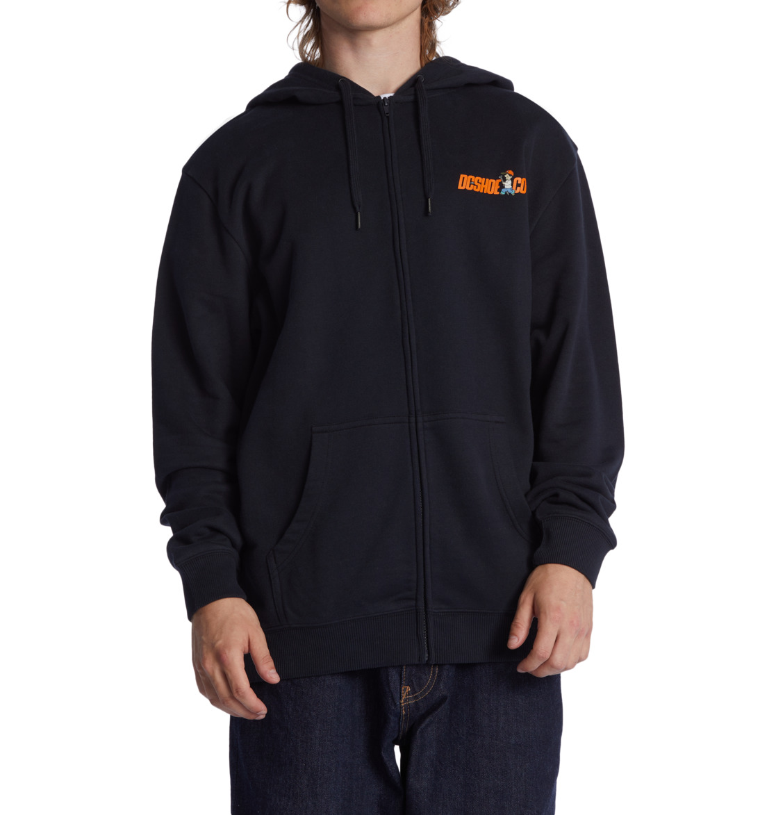 DC Fixer Upper Zip-Up Men Hoodie Black | US-3298MOK