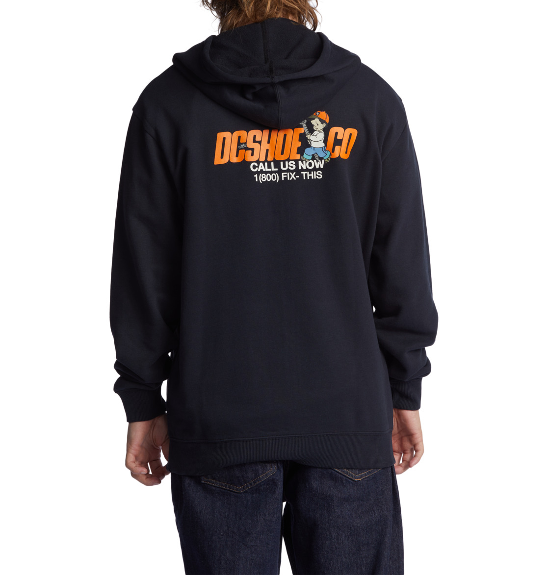 DC Fixer Upper Zip-Up Men Hoodie Black | US-3298MOK