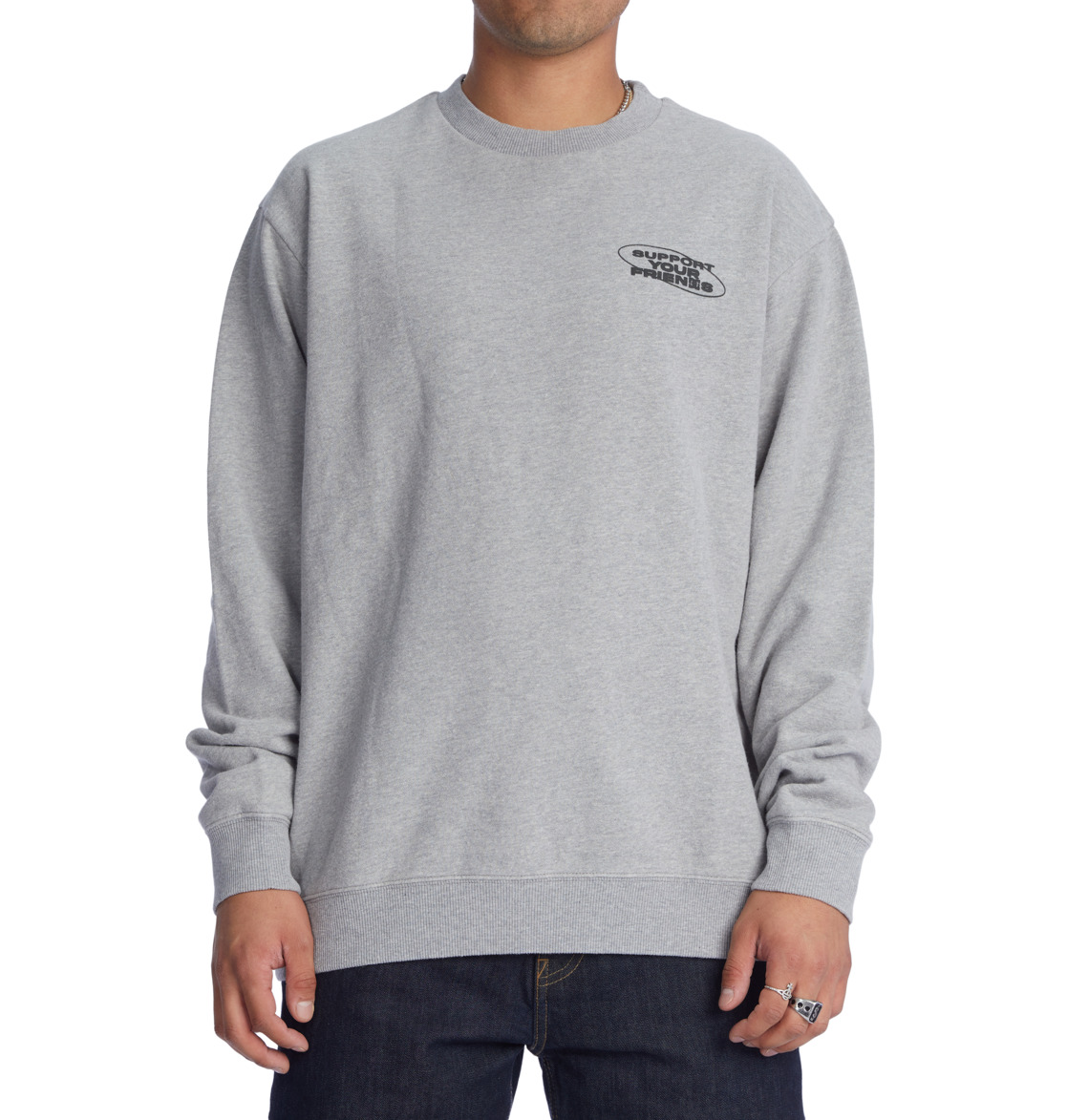 DC Friends Men Sweatshirt Grey | US-0163RSE