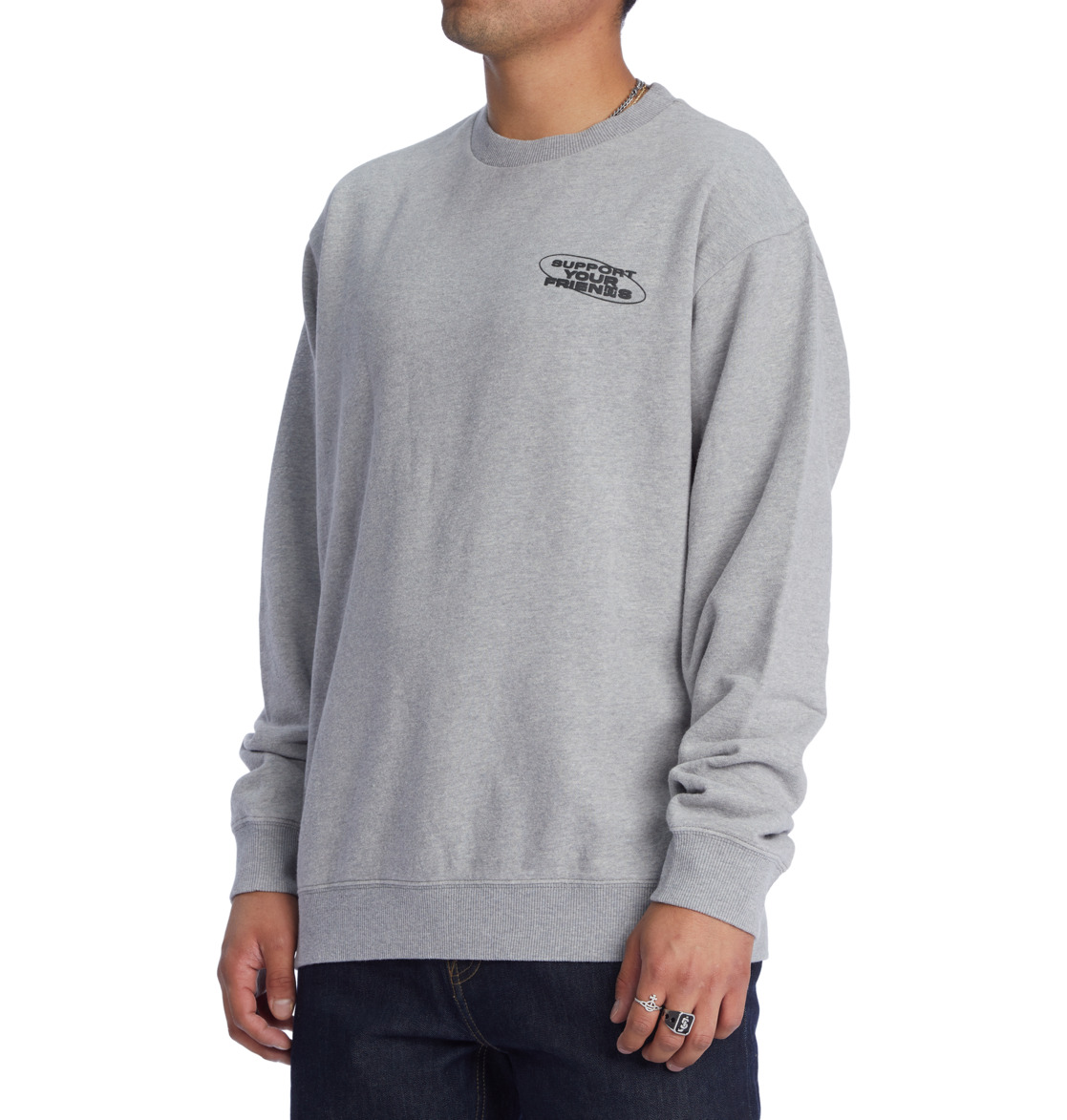 DC Friends Men Sweatshirt Grey | US-0163RSE