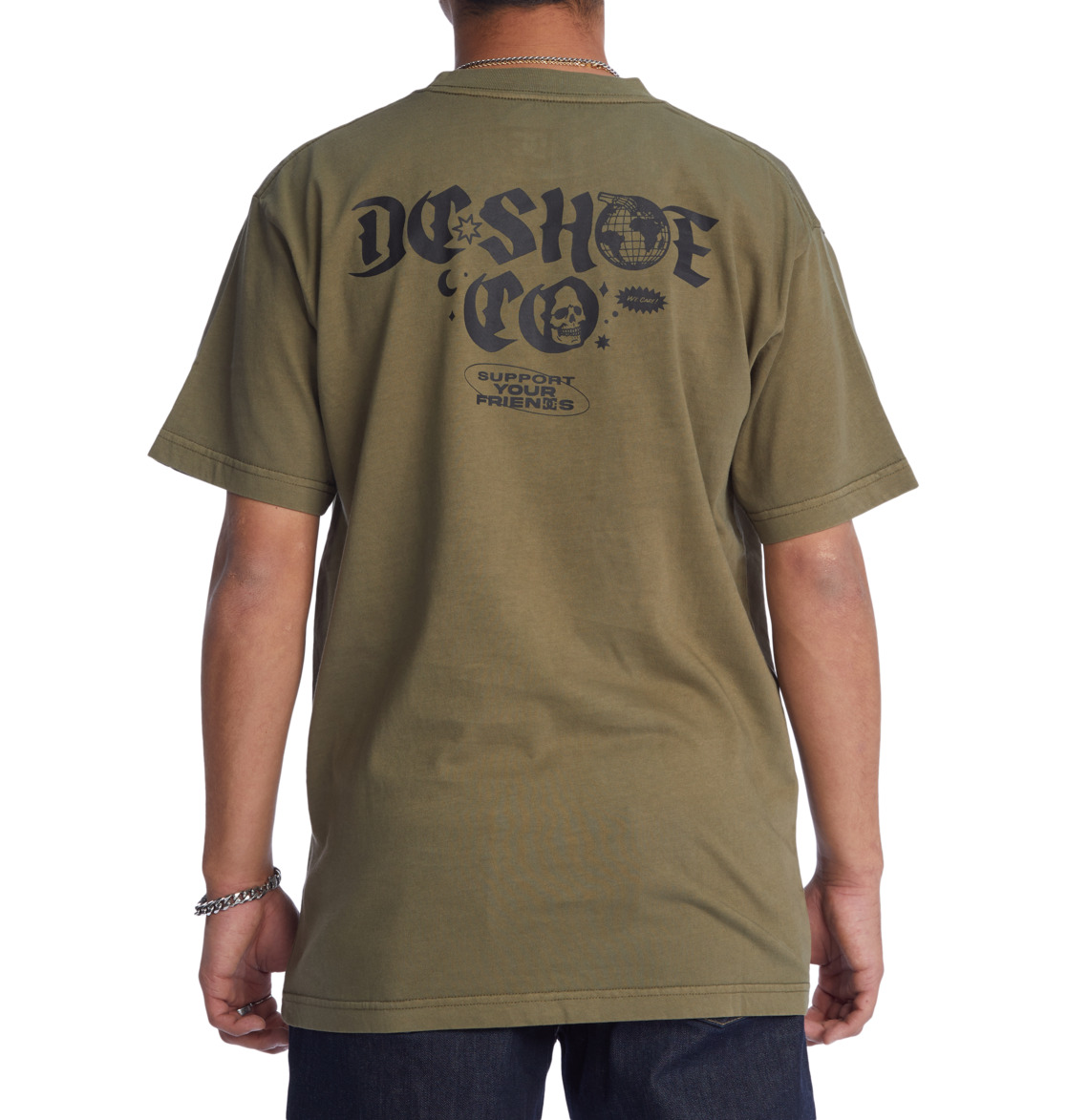 DC Friends Men T-Shirt Dark Green Wash | US-8046YDI