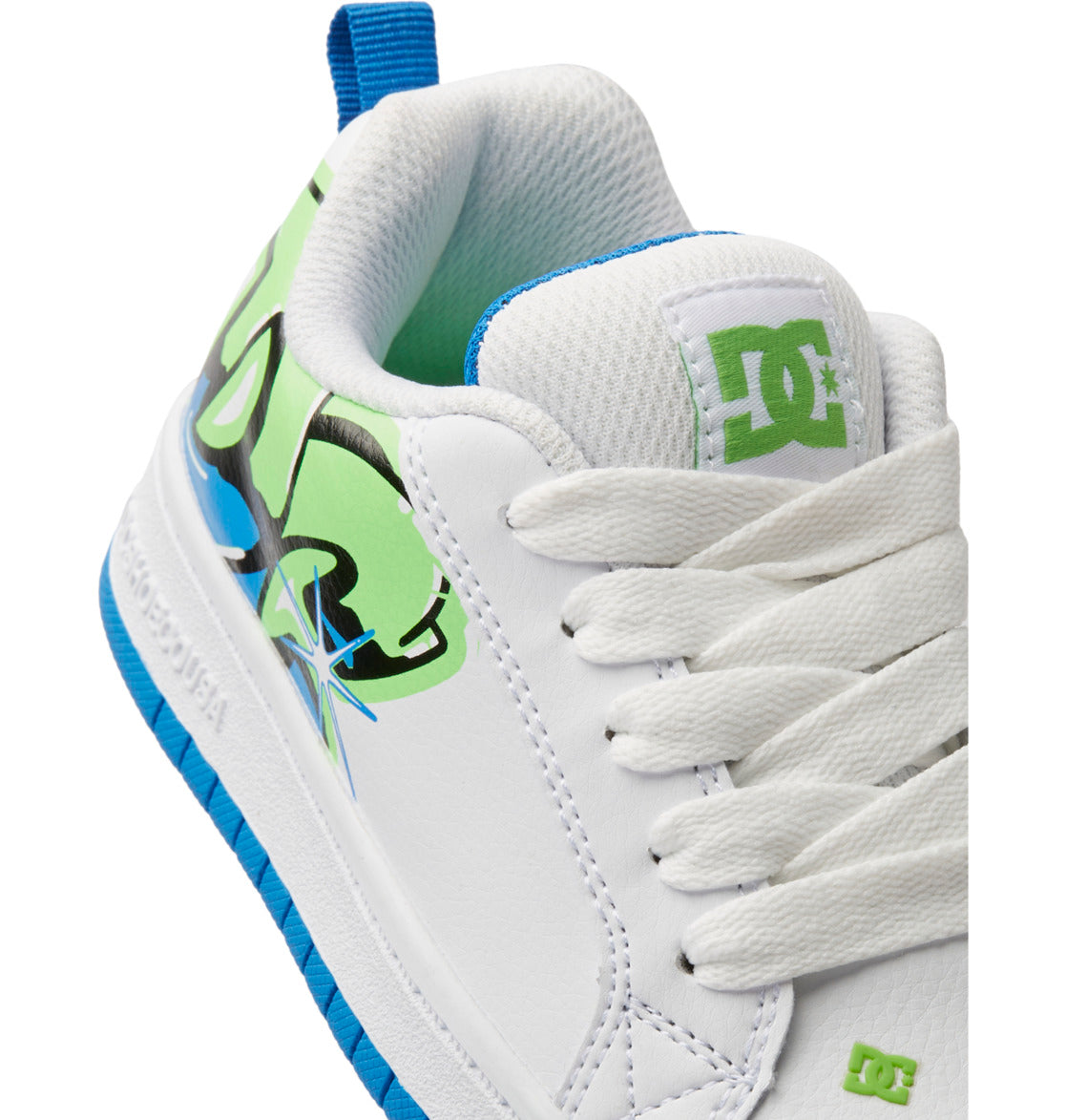 DC Graffiti Print Court Graffik Kids' Sneakers White | US-5319MIO