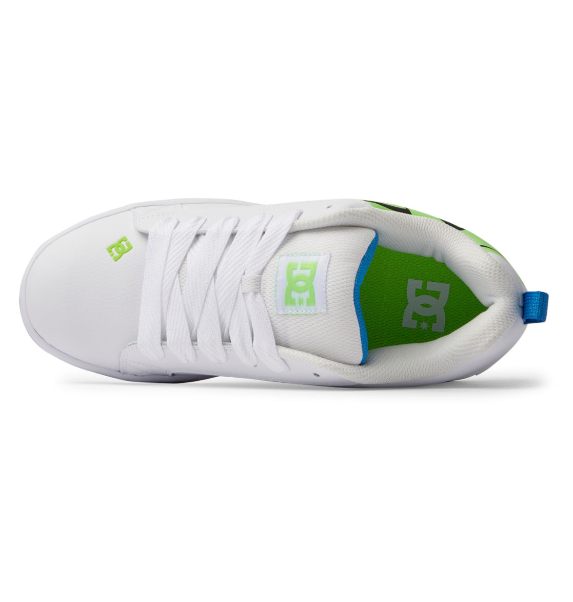 DC Graffiti Print Court Graffik Men Sneakers White / Light Green / Turquoise | US-3518UIE