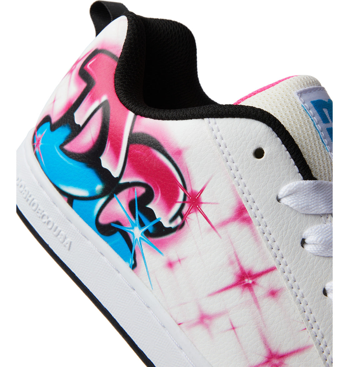 DC Graffiti Print Court Graffik Women Sneakers Light Rose | US-6281NIW