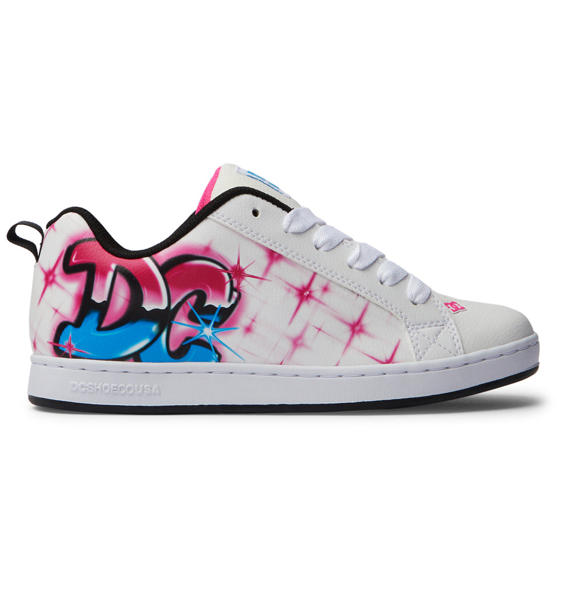 DC Graffiti Print Court Graffik Women Sneakers Light Rose | US-6281NIW