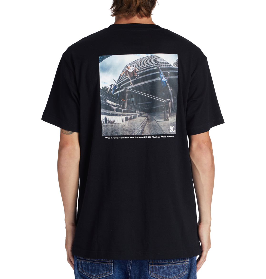 DC Heikkila Sw 360 Flip Men T-Shirt Black | US-3028YAW