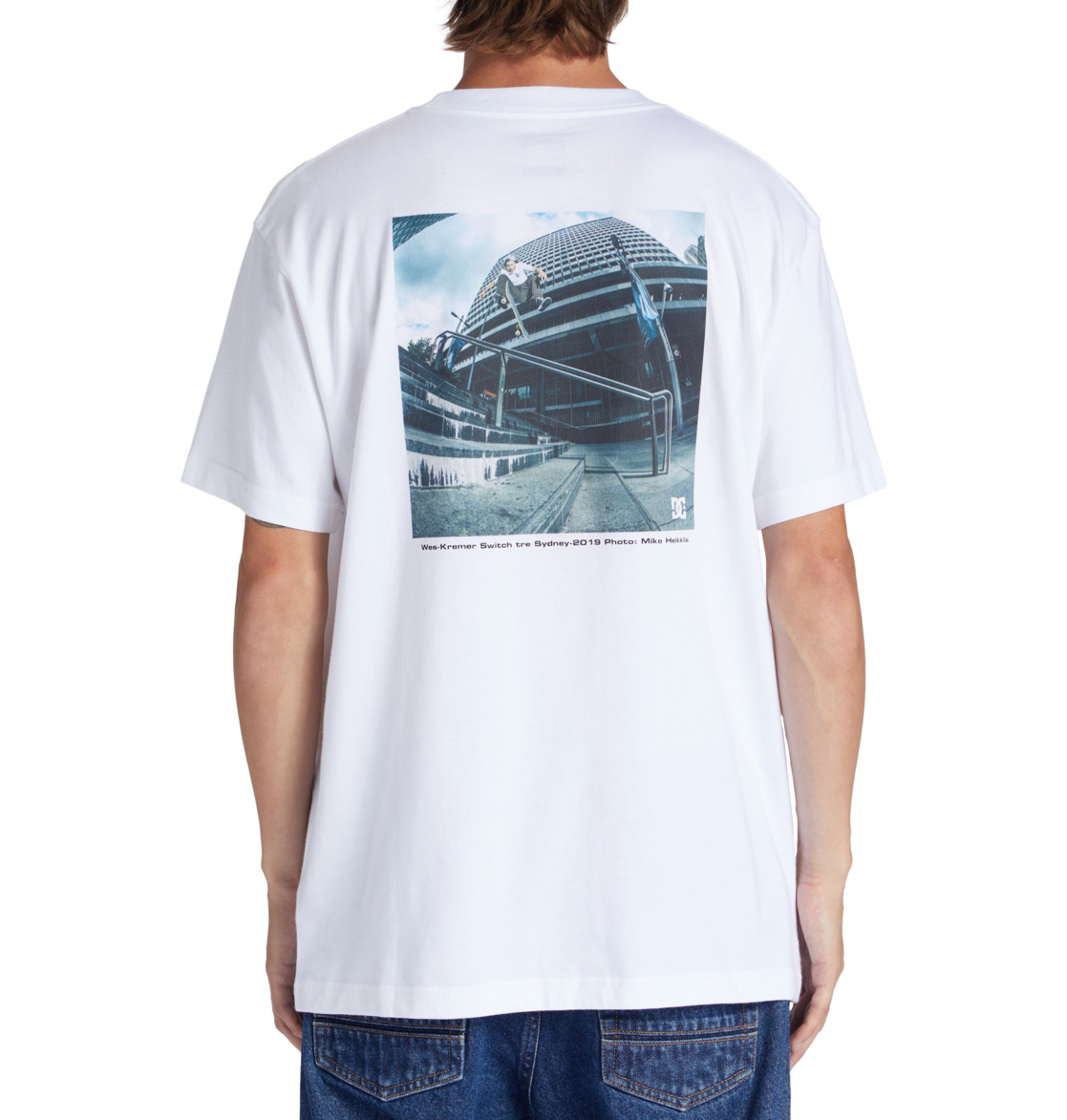 DC Heikkila Sw 360 Flip Men T-Shirt White | US-5862YQJ