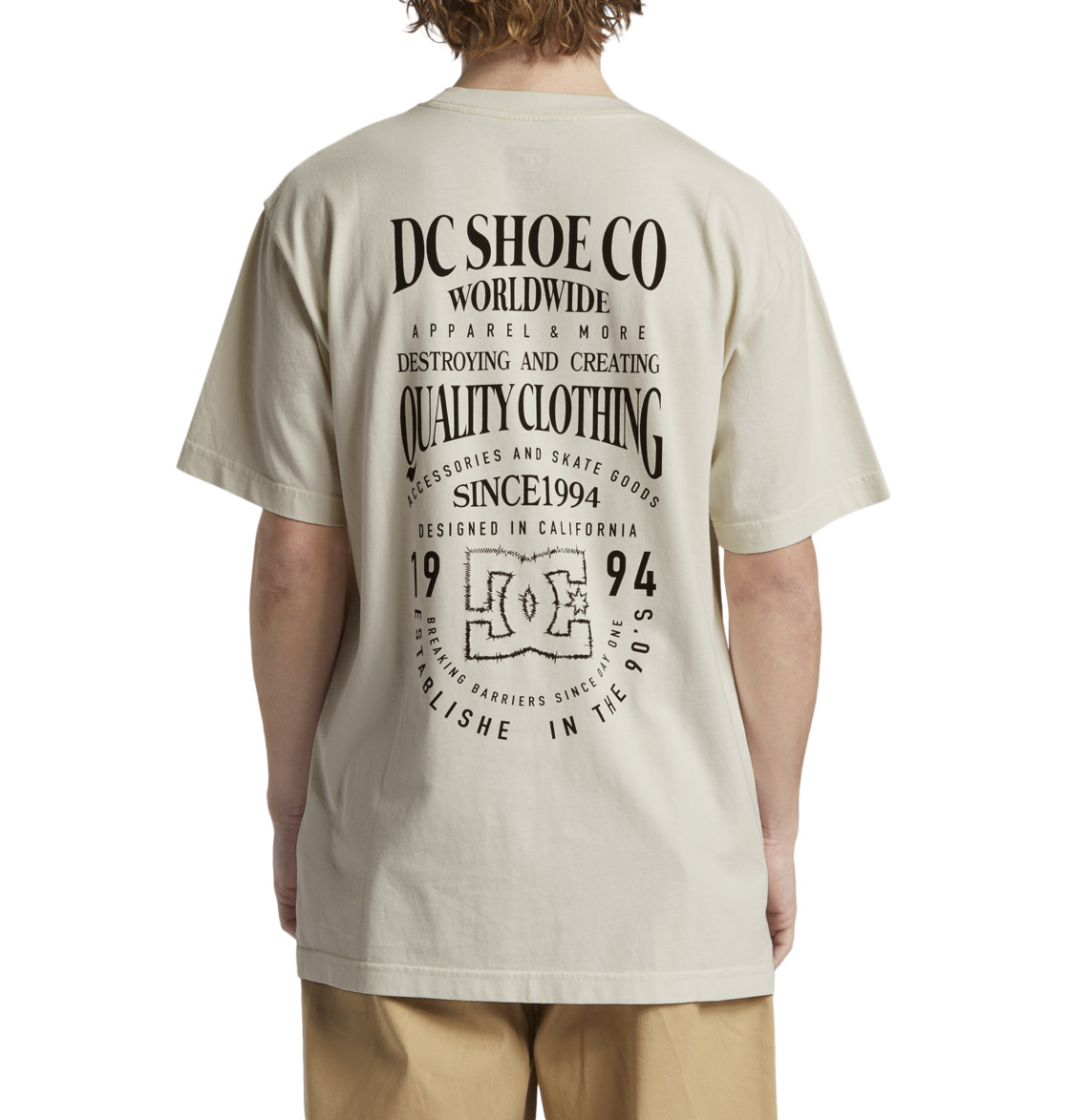 DC High Rise Men T-Shirt White Wash | US-4512DBW