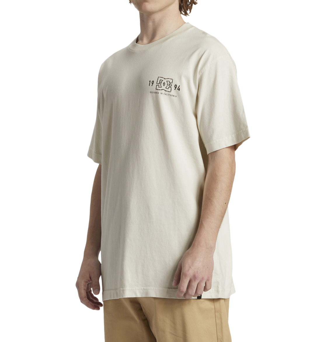 DC High Rise Men T-Shirt White Wash | US-4512DBW