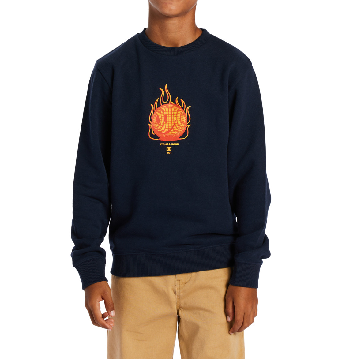 DC Its All Good Kids' Sweatshirt Navy | US-2678ZTB