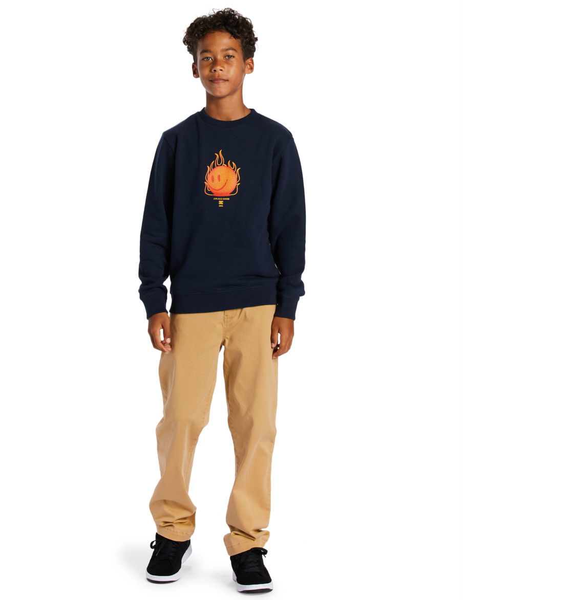 DC Its All Good Kids' Sweatshirt Navy | US-2678ZTB