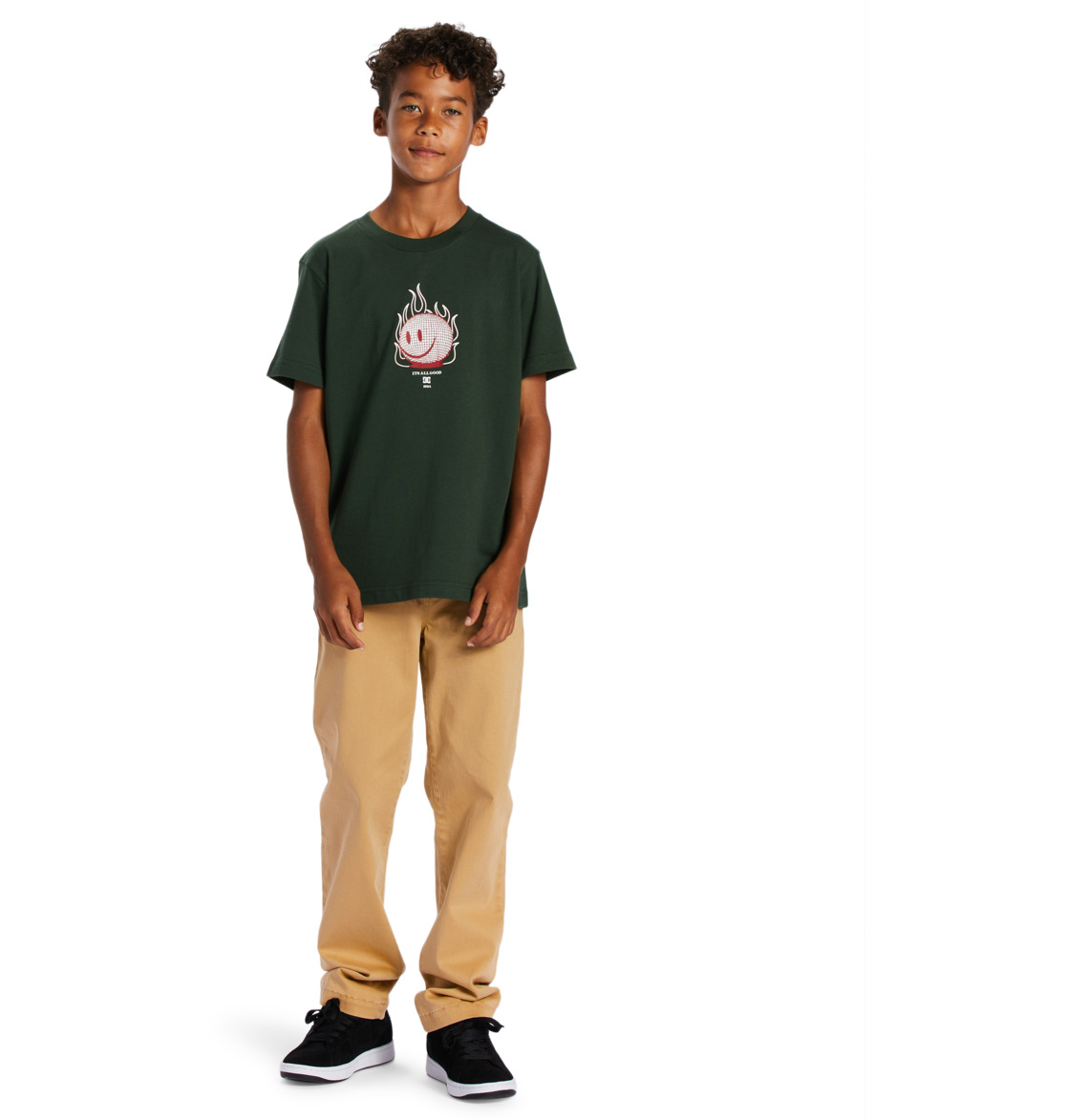 DC Its All Good Kids' T-Shirt Green | US-4230WIY