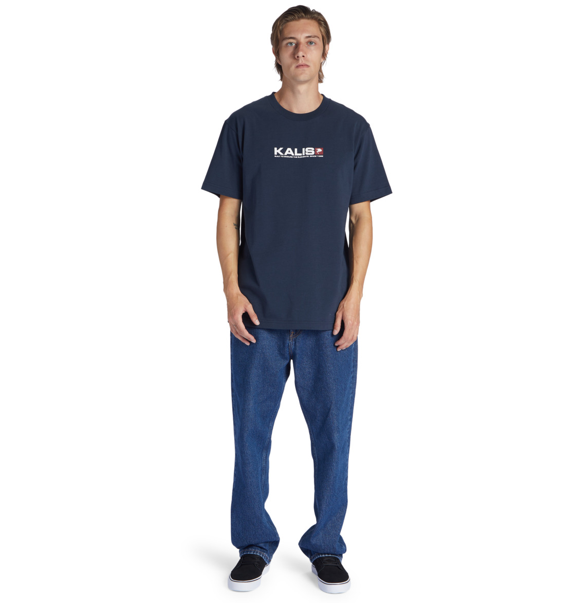 DC Kalis 25 Men T-Shirt Navy | US-2978HDP