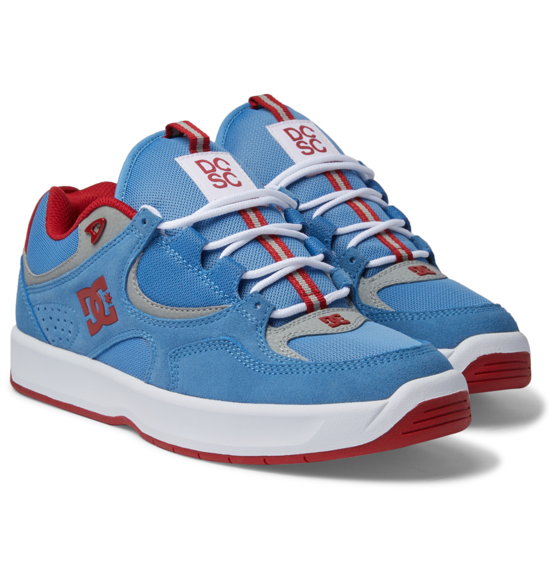 DC Kalynx Zero S Leather Men Skate Shoes Red Blue | US-1847YRD