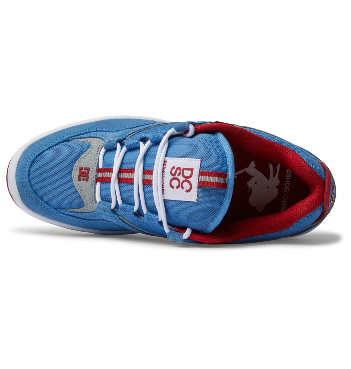 DC Kalynx Zero S Leather Men Skate Shoes Red Blue | US-1847YRD