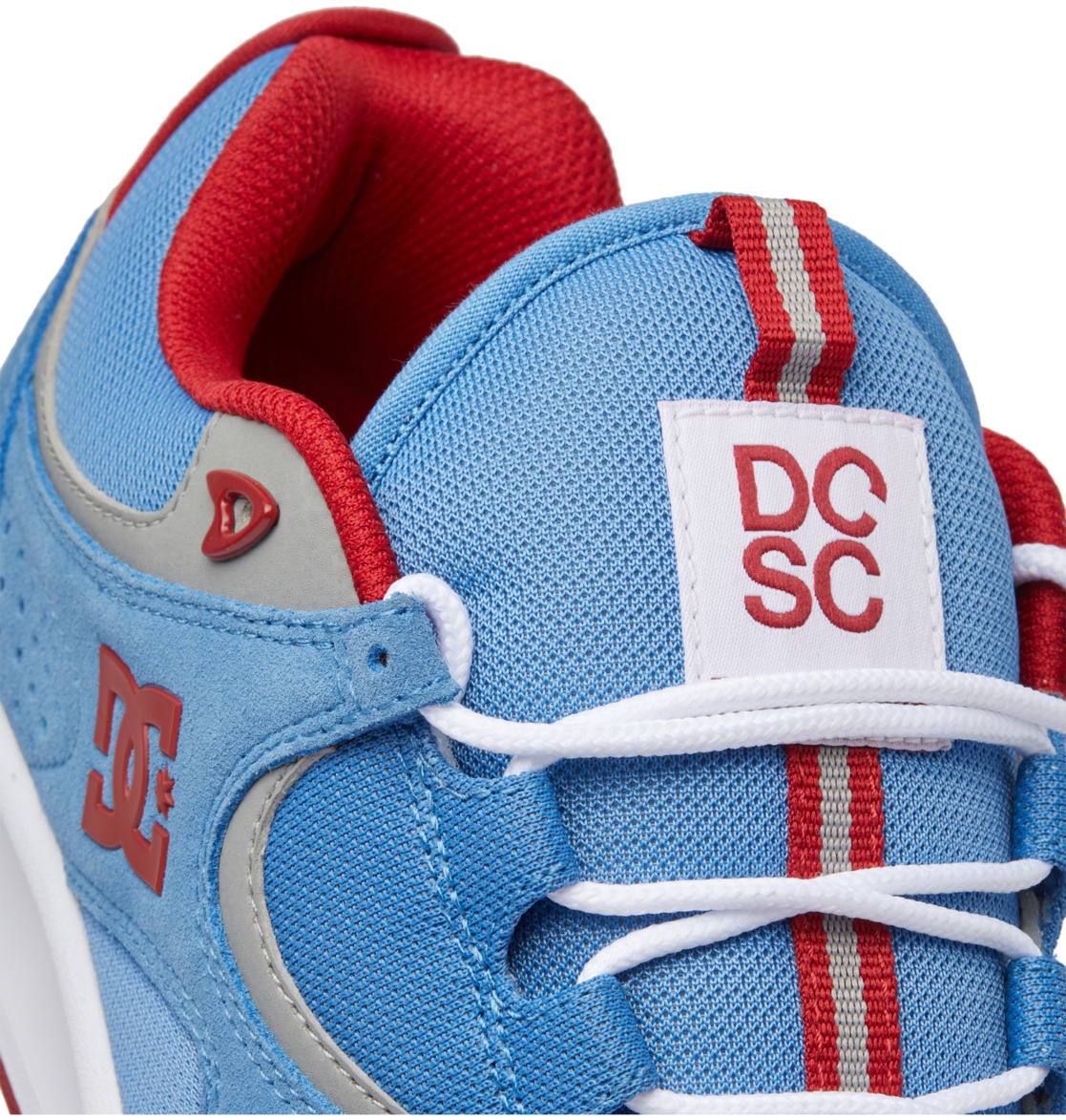 DC Kalynx Zero S Leather Men Skate Shoes Red Blue | US-1847YRD