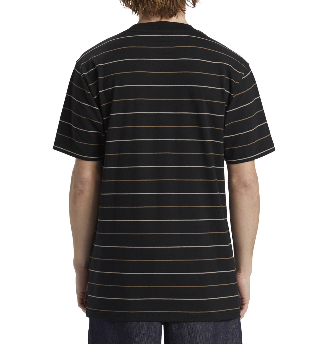 DC Lowstate Stripe Men T-Shirt Black Stripes | US-4053HNZ