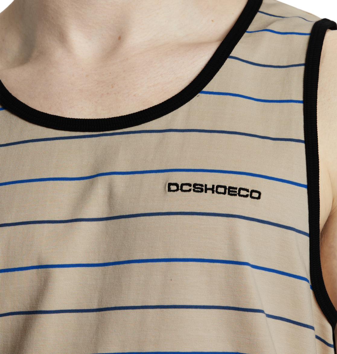 DC Lowstate Stripe Muscle Vest Top Men T-Shirt Stripes | US-8190LDC