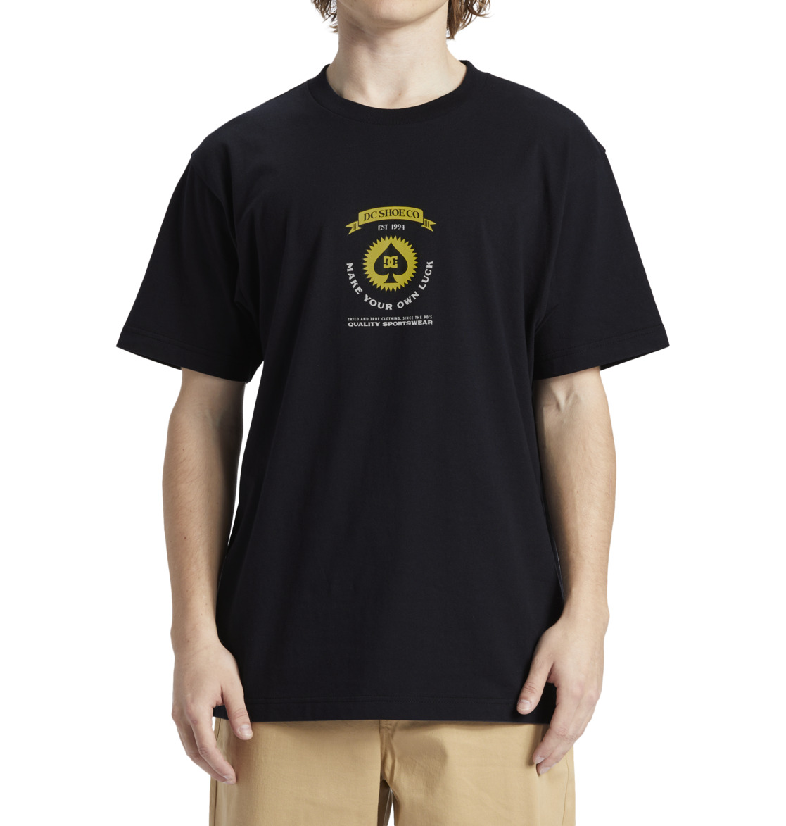 DC Lucky Hand Men T-Shirt Black | US-4903ETO