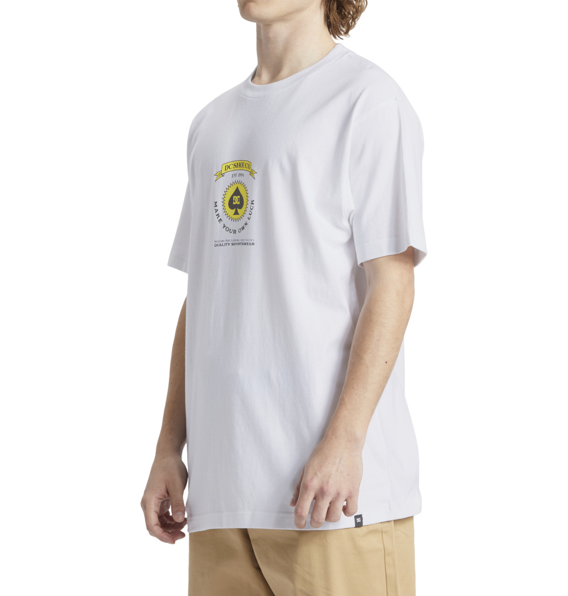 DC Lucky Hand Men T-Shirt White | US-7463TGJ