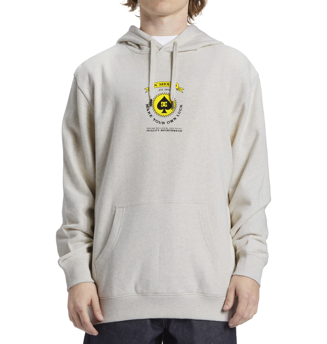 DC Lucky Hand Pullover Men Hoodie White | US-1382QKM