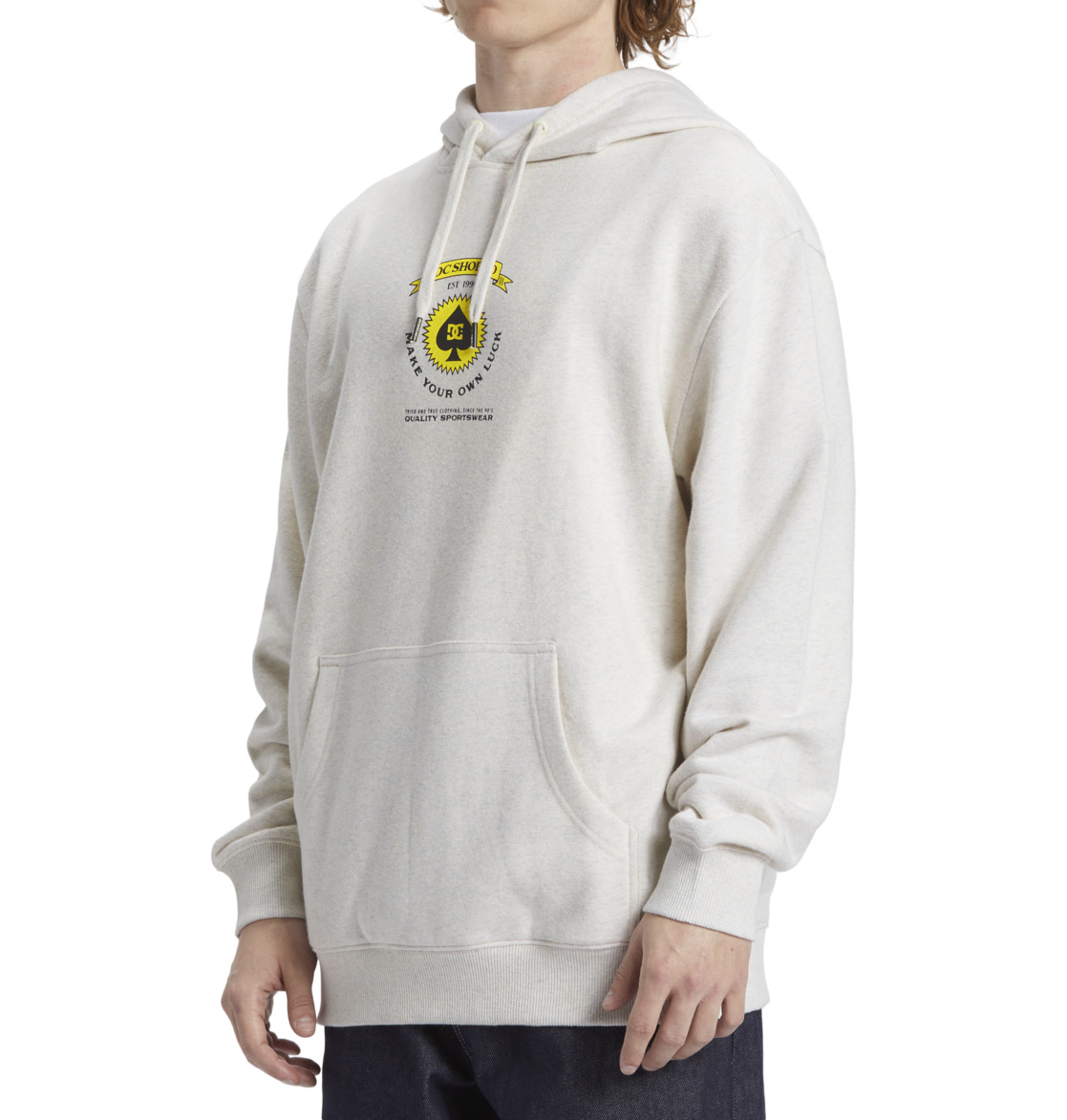 DC Lucky Hand Pullover Men Hoodie White | US-1382QKM