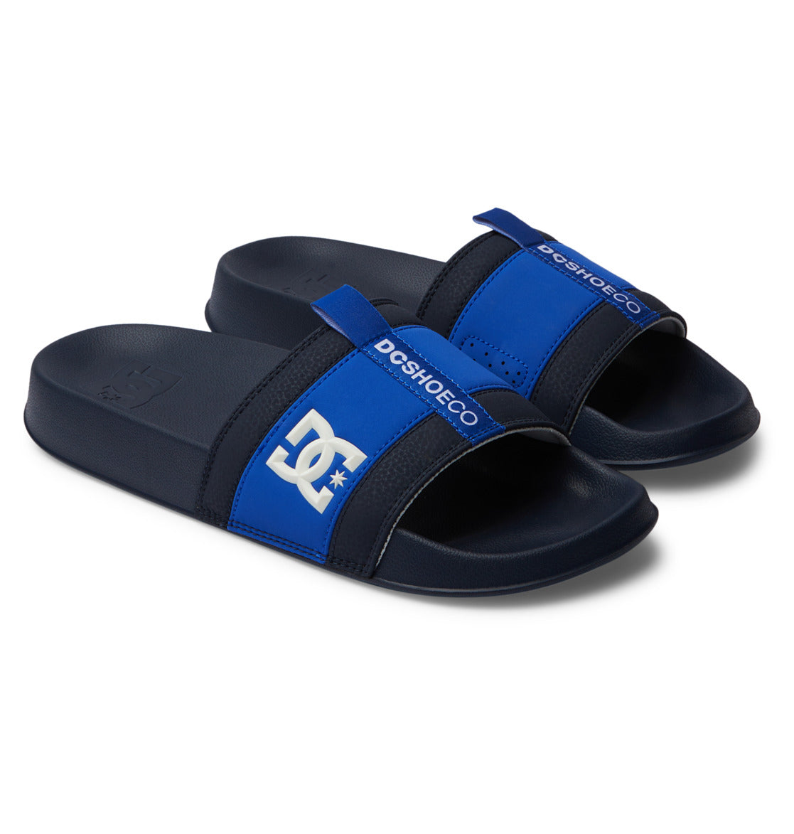 DC Lynx Men Slides Blue / White | US-4528TQP