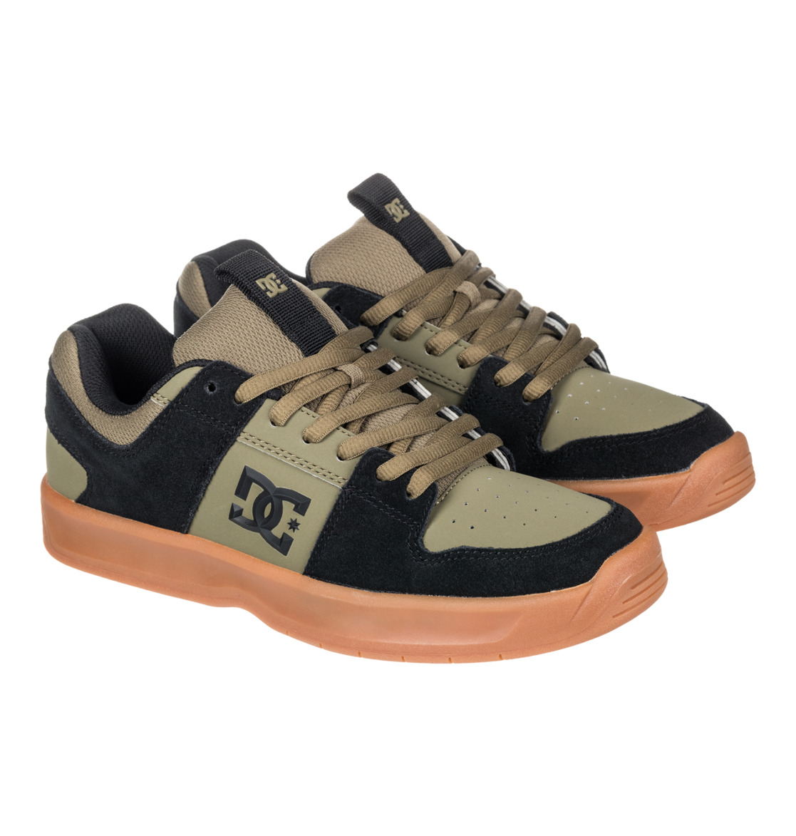 DC Lynx Zero Leather Men Sneakers Olive / Black | US-2374CEK