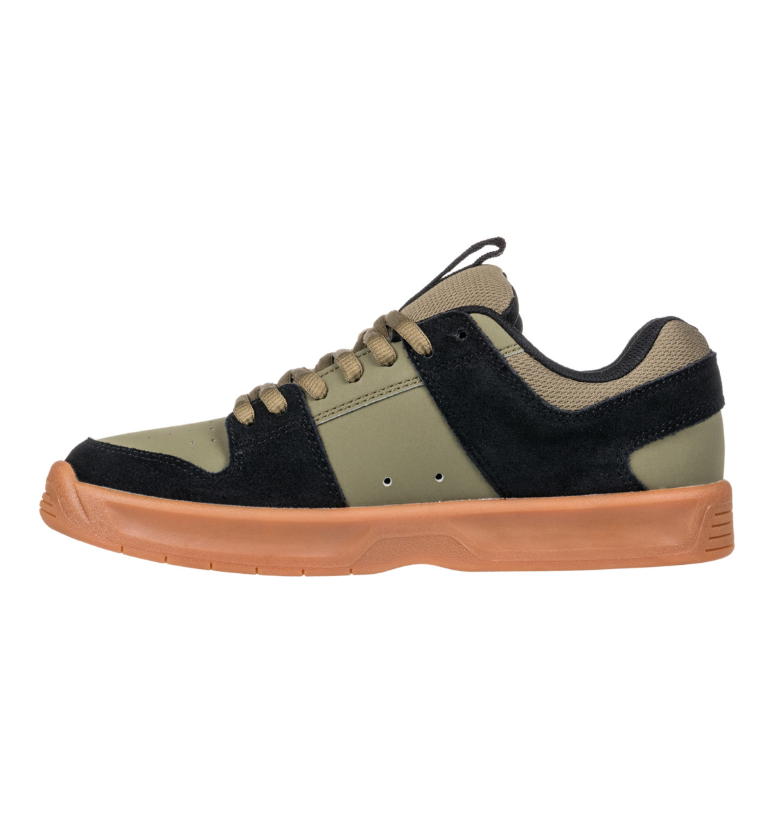 DC Lynx Zero Leather Men Sneakers Olive / Black | US-2374CEK