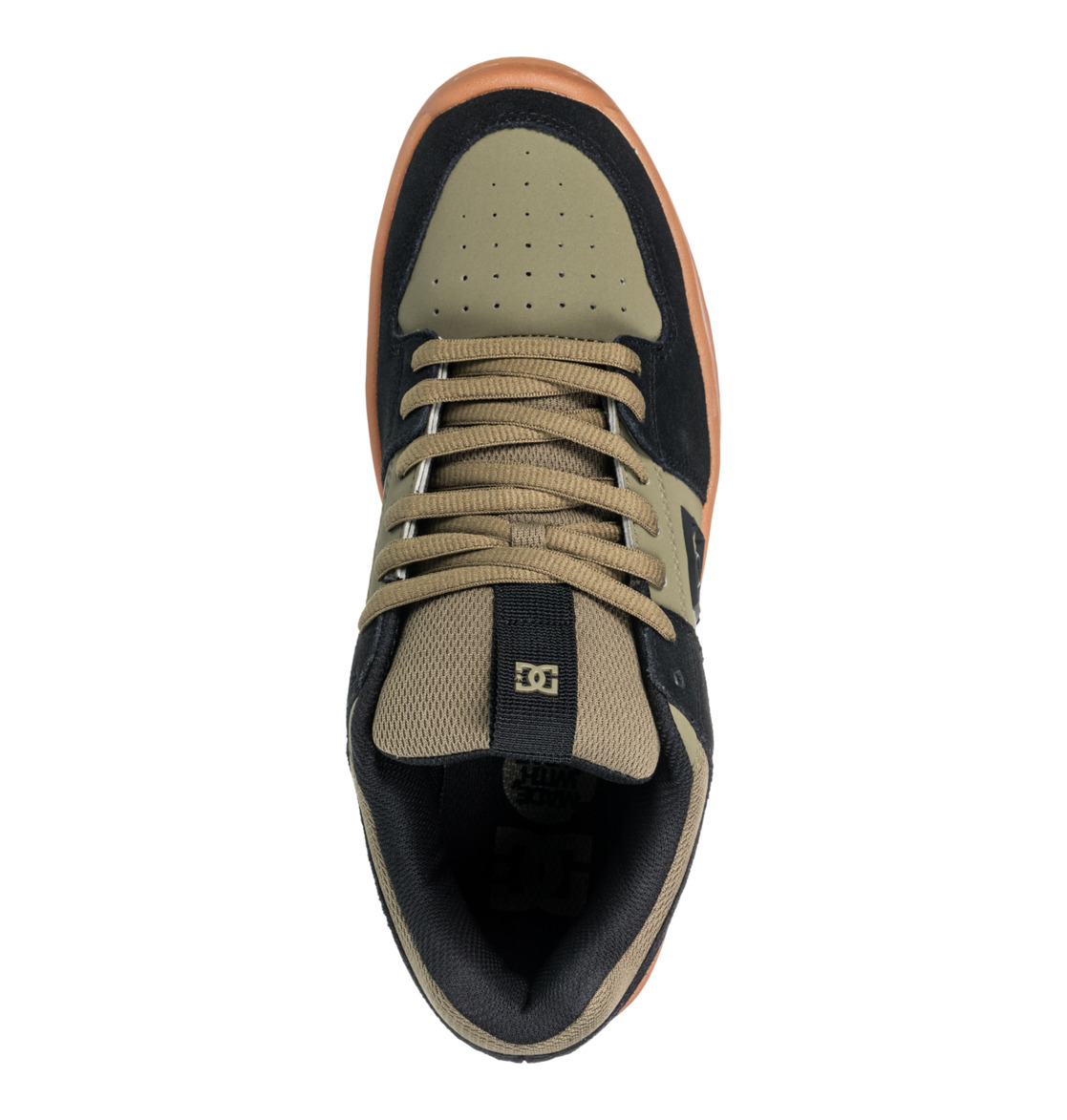 DC Lynx Zero Leather Men Sneakers Olive / Black | US-2374CEK