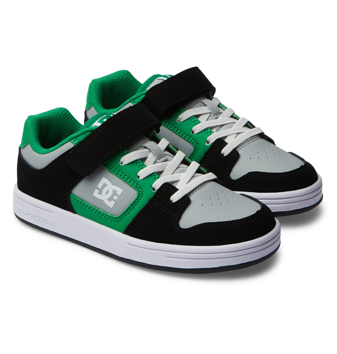 DC Manteca 4 Elastic Lace Kids' Sneakers Black / Green | US-2691OSP