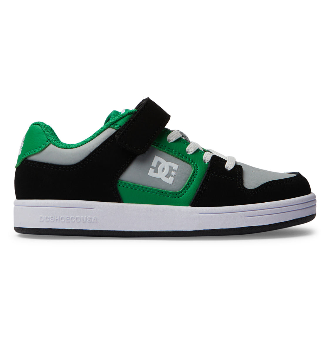 DC Manteca 4 Elastic Lace Kids\' Sneakers Black / Green | US-2691OSP